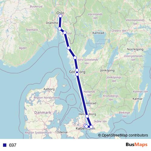697 bus Line Map