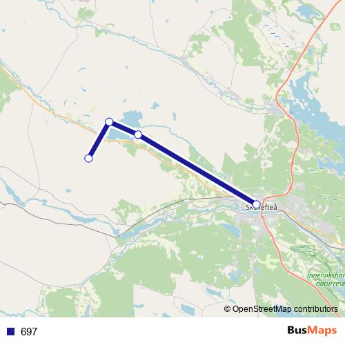 697 bus Line Map