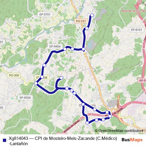 Xg814043 bus Line Map