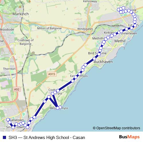 SH3 bus Line Map