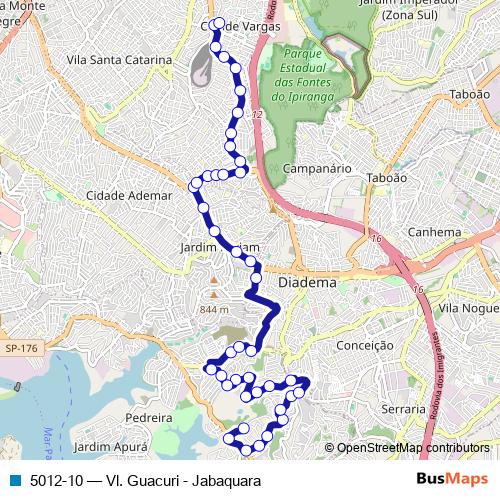 5012-10 bus Line Map