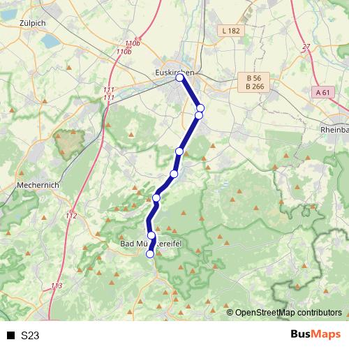 S23 bus Line Map