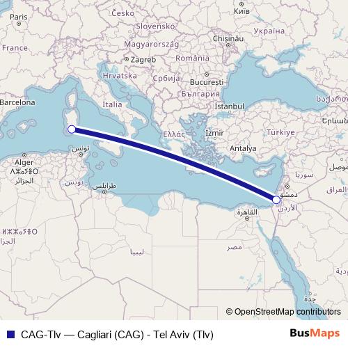 CAG-Tlv air Line Map