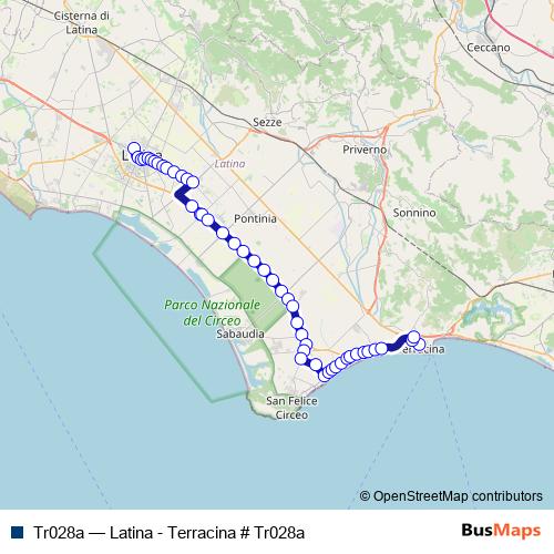 Tr028a bus Line Map