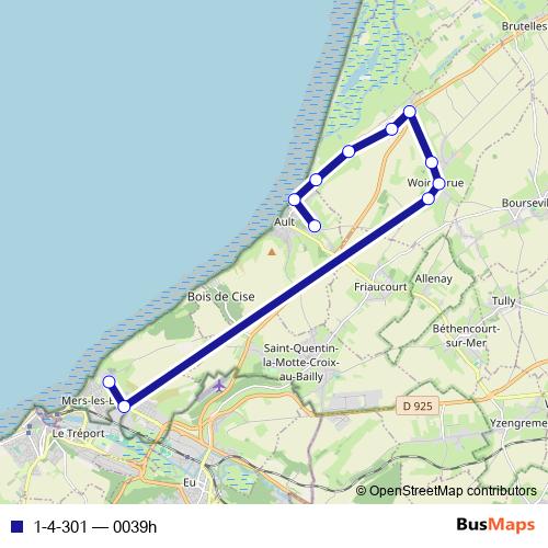 1-4-301 bus Line Map