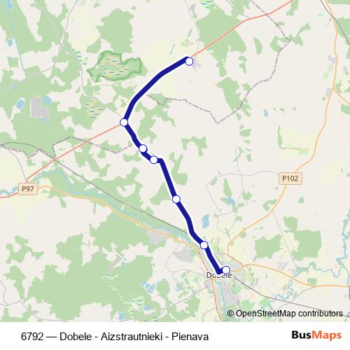 6792 bus Line Map