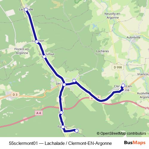 55sclermont01 bus Line Map