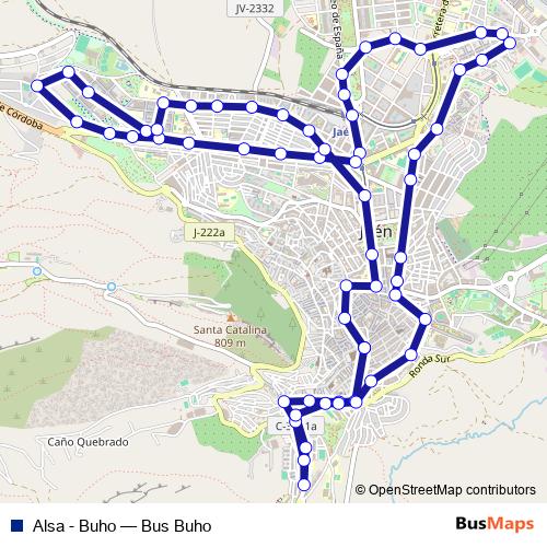 Alsa - Buho bus Line Map
