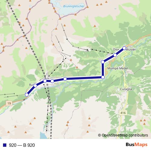 920 bus Line Map