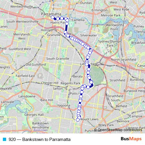 920 bus Line Map