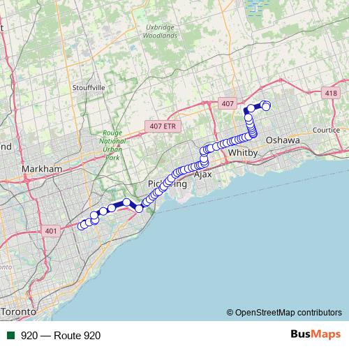 920 bus Line Map