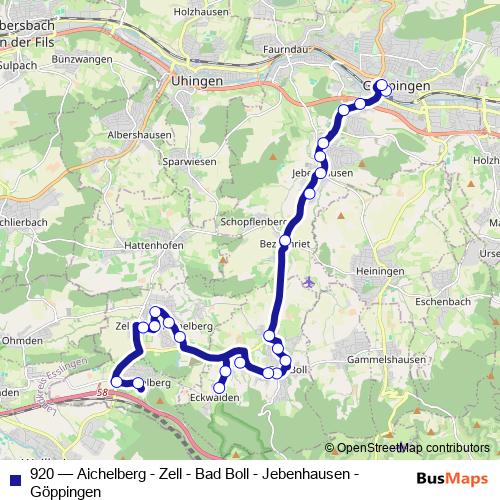 920 bus Line Map