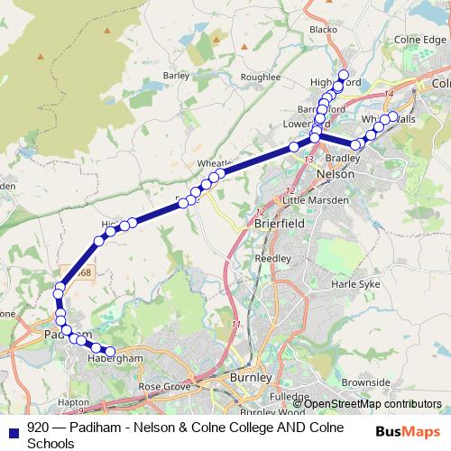 920 bus Line Map