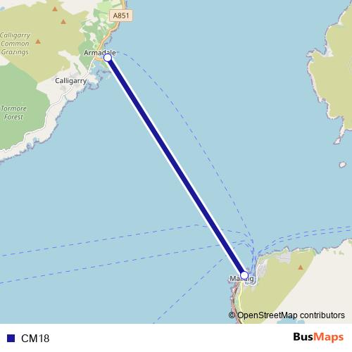 CM18 ferry Line Map