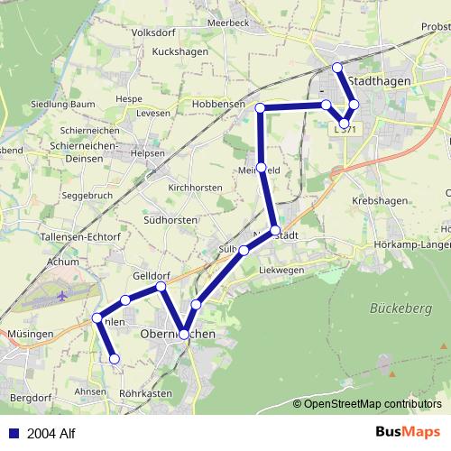 2004 Alf bus Line Map