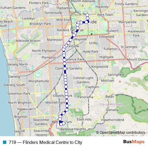 719 bus Line Map