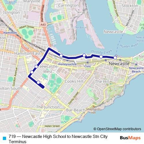 719 bus Line Map
