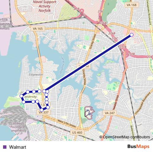 Walmart bus Line Map