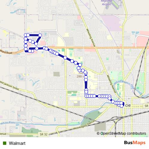 Walmart bus Line Map