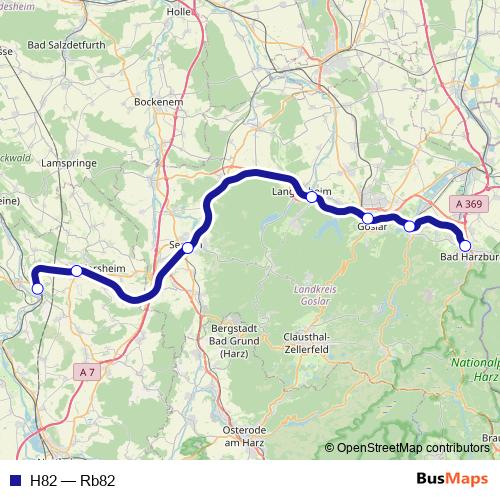 H82 rail Line Map