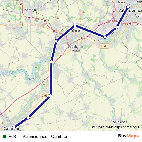 P63 rail Line Map
