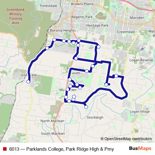 6013 bus Line Map