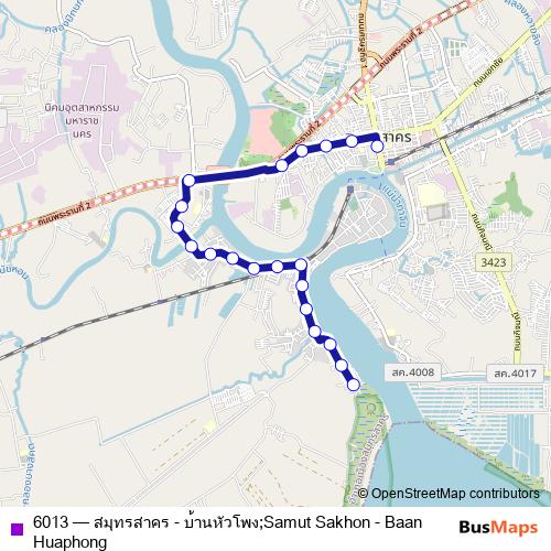 6013 bus Line Map
