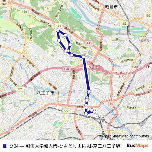 ひ04 bus Line Map