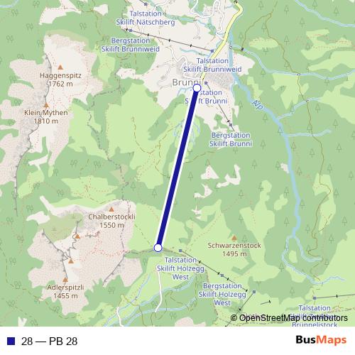 28 cable-car Line Map
