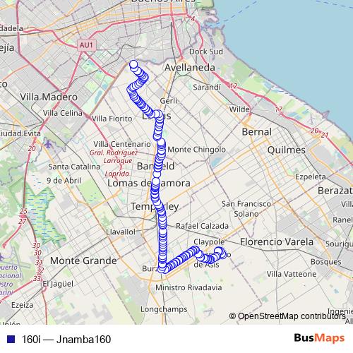 160i bus Line Map
