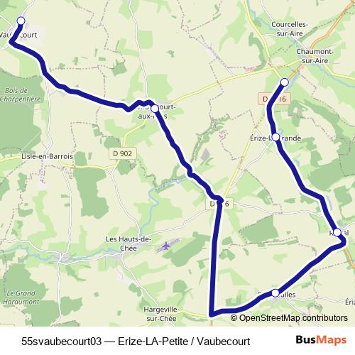55svaubecourt03 bus Line Map