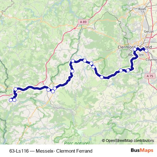 63-Ls116 bus Line Map