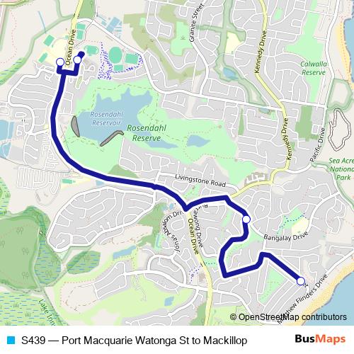 S439 bus Line Map