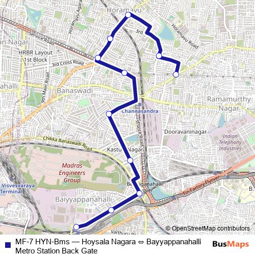 MF-7 HYN-Bms bus Line Map