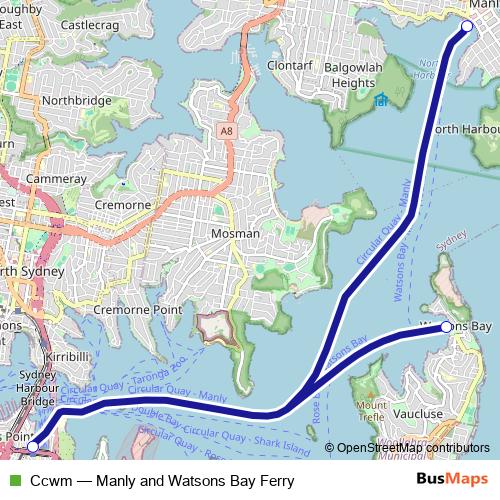 Ccwm ferry Line Map