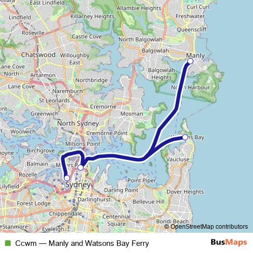 Ccwm ferry Line Map