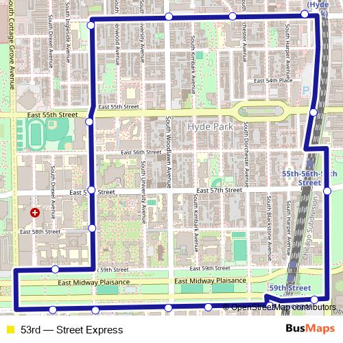 53rd bus Line Map