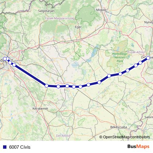 6007 Cívis rail Line Map