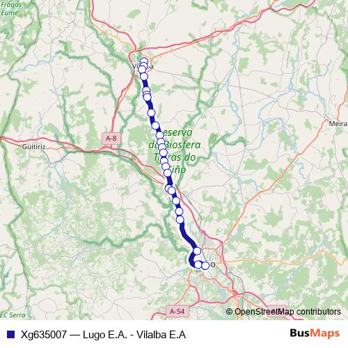 Xg635007 bus Line Map