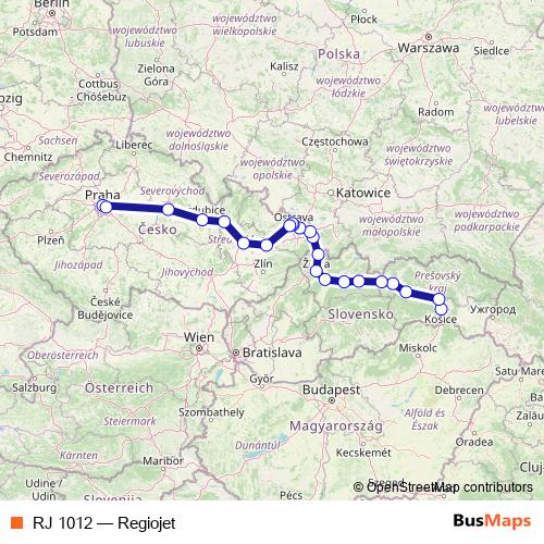 RJ 1012 rail Line Map