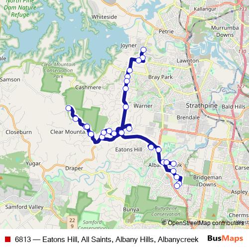 6813 bus Line Map