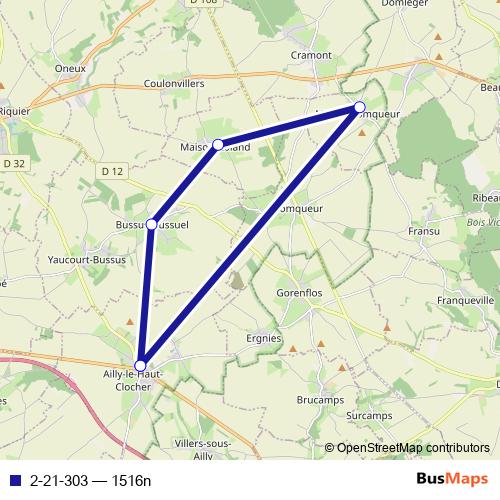 2-21-303 bus Line Map