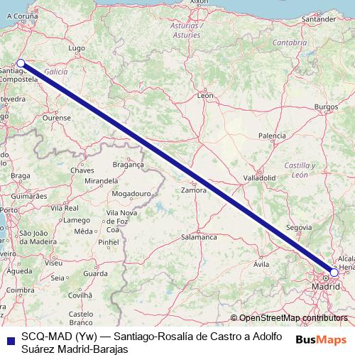 SCQ-MAD (Yw) air Line Map