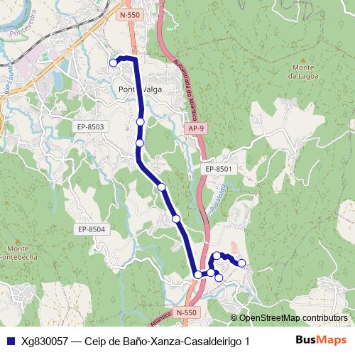 Xg830057 bus Line Map