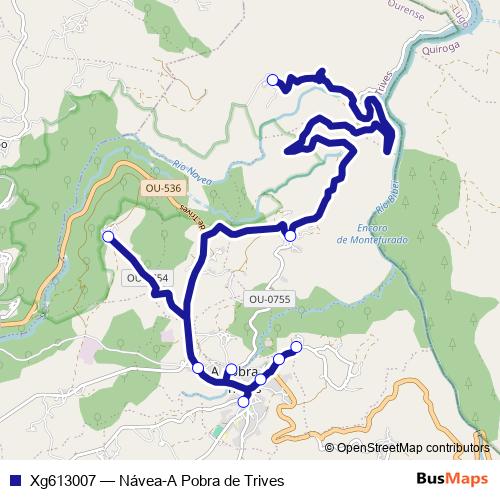Xg613007 bus Line Map