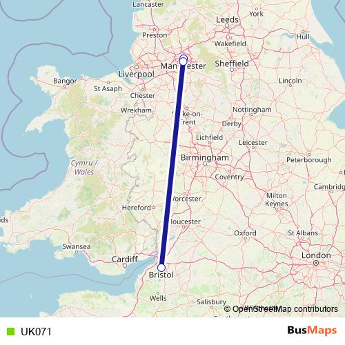 UK071 bus Line Map