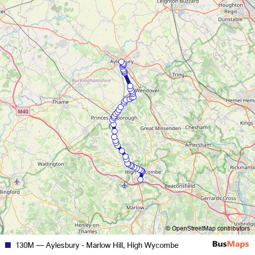 130M bus Line Map