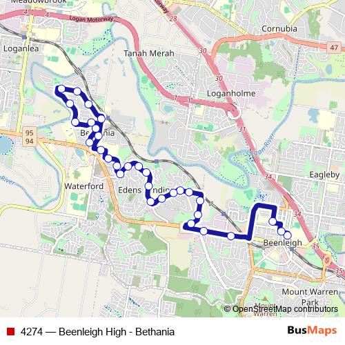 4274 bus Line Map