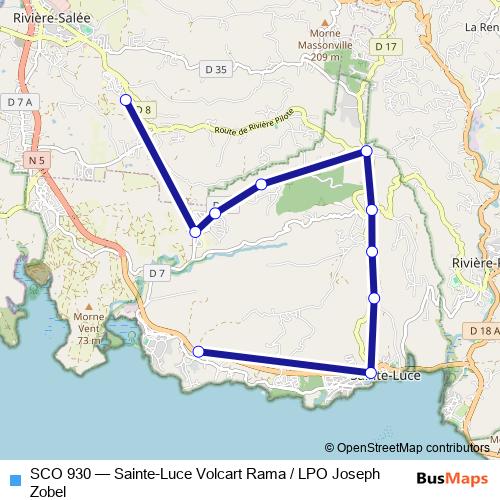 SCO 930 bus Line Map