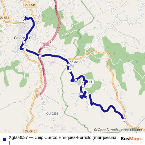 Xg603037 bus Line Map